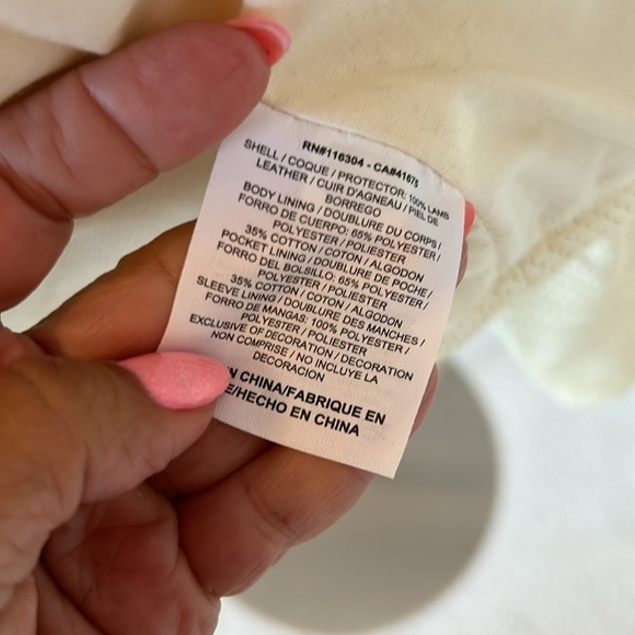 Converse Leather Moto Jacket Pale Yellow - Picture 8 of 9